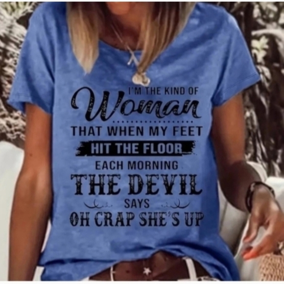 Tops - Graphic Blue Women’s T-Shirt